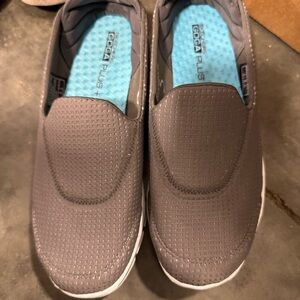 Skechers Gray Slip-On Loafers with Breathable Design